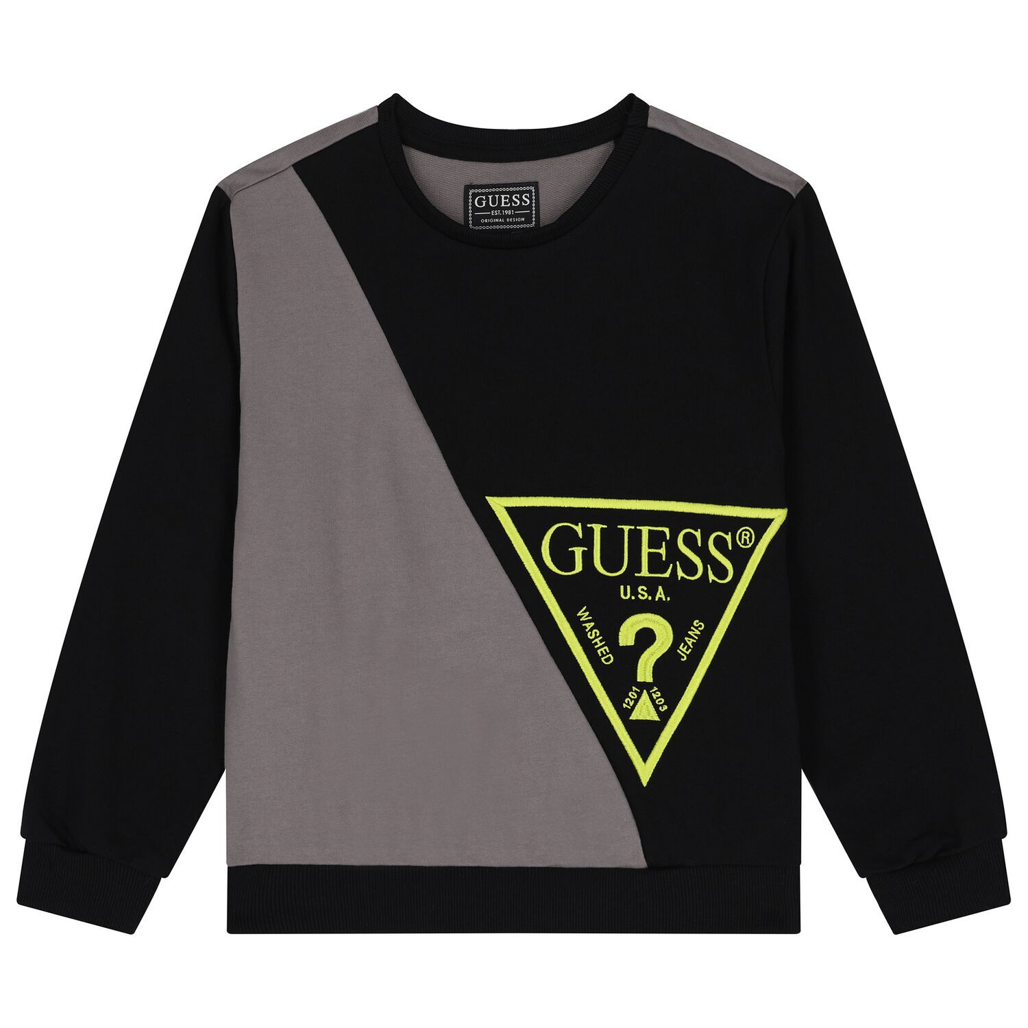 Boys Black & Grey Logo Sweatshirt, 1, hi-res image number null