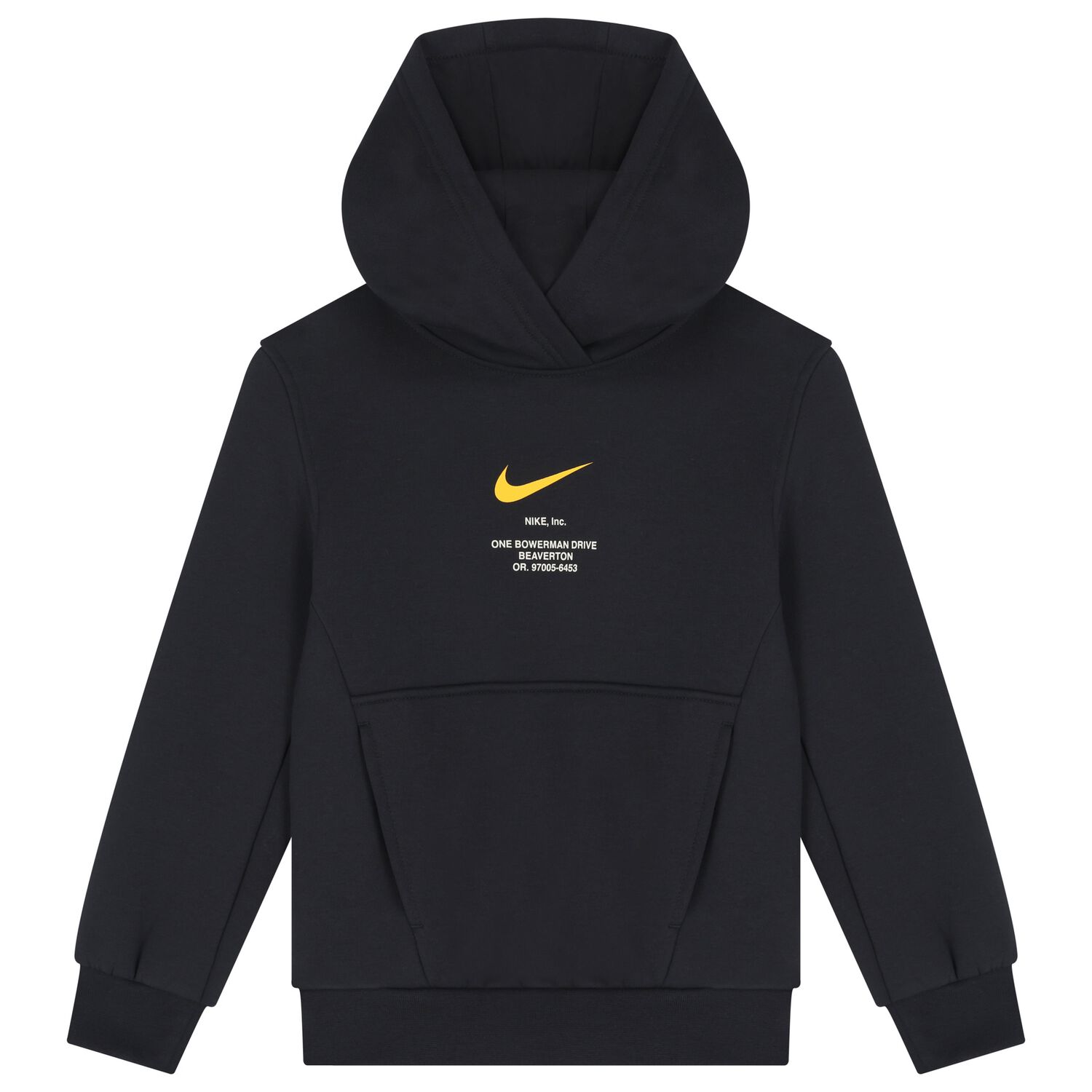 Boys Navy Blue Logo Hooded Top, 1, hi-res