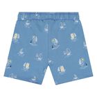 Younger Boys White & Blue Shorts Set, 1, hi-res