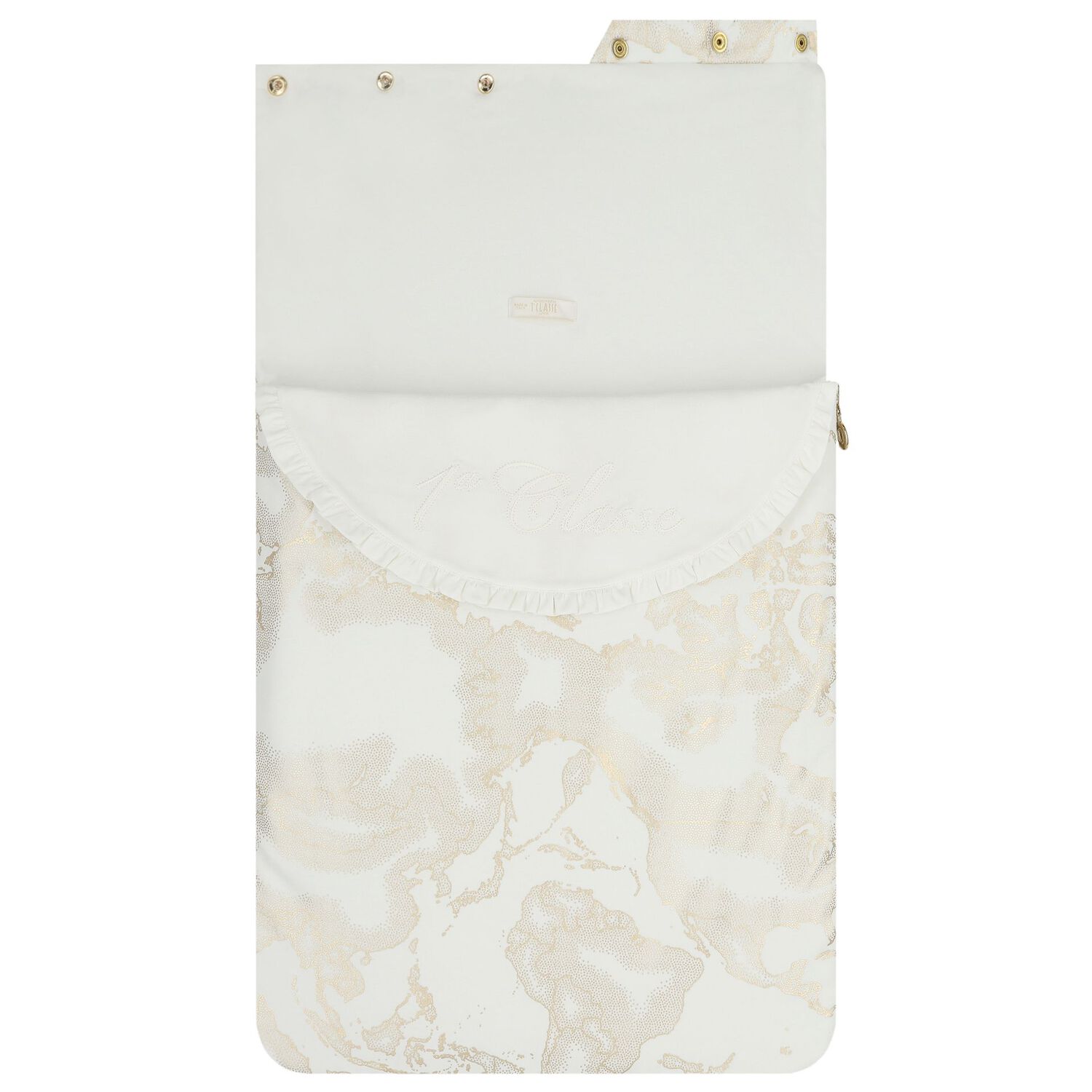 Baby Girls White & Gold Geo Map Nest, 1, hi-res