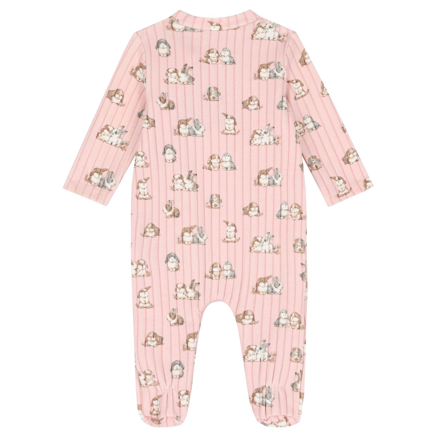 Baby Girls Pink Bunny Babygrow Set, 3, hi-res