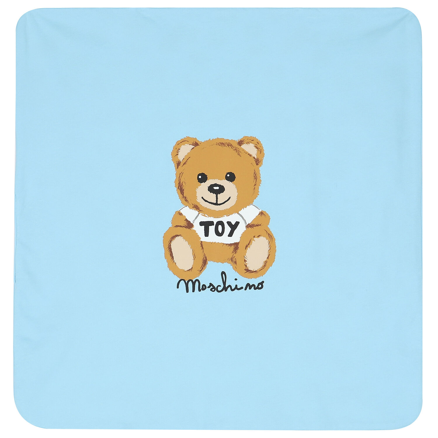 Blue Teddy Logo Baby Blanket, 3, hi-res