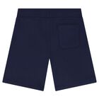 Boys Navy Logo Shorts, 1, hi-res