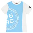 Boys White & Blue Logo T-Shirt, 3, hi-res