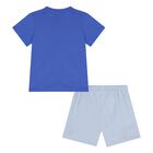 Younger Boys Blue Logo Shorts Set, 4, hi-res