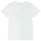 Boys White Logo T-Shirt, 1, hi-res