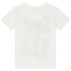 Girls Ivory Logo T-Shirt, 1, hi-res