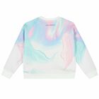 Girls White Logo Iridescent Sweatshirt, 1, hi-res