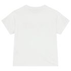 Girls White Logo T-Shirt, 1, hi-res