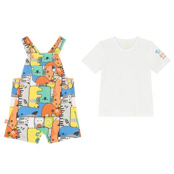 Baby Boys Multicoloured Dungaree Set