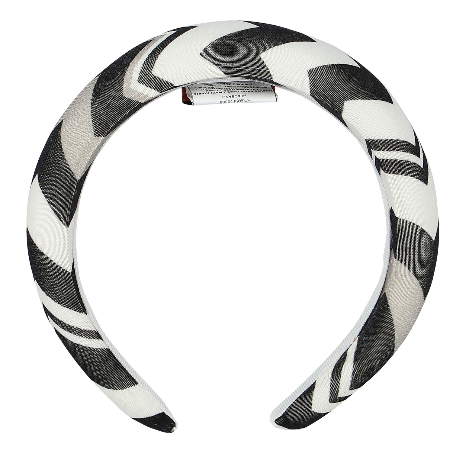 Girls Black & White Zigzag Headband, 1, hi-res