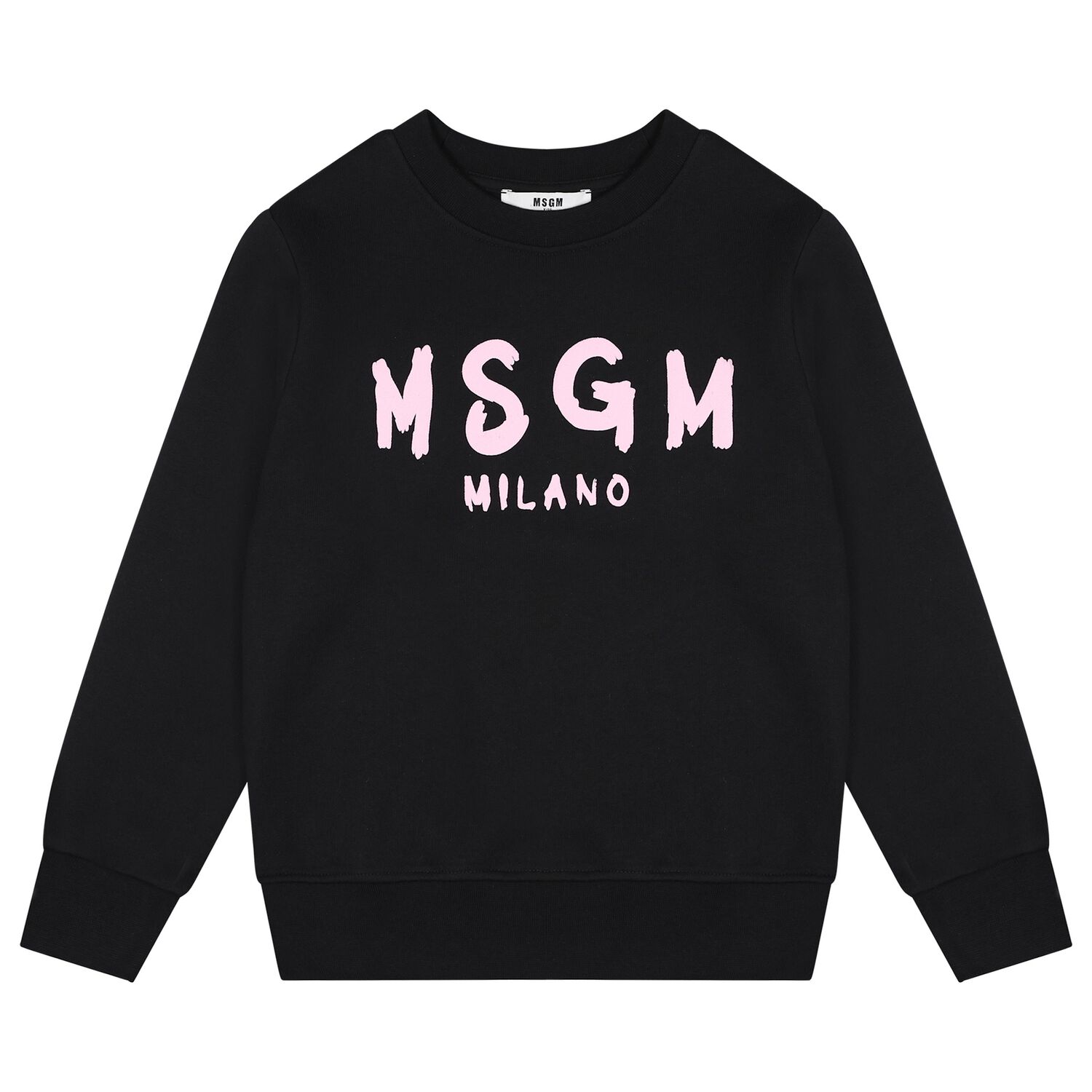Girls Black & Pink Logo Sweatshirt, 3, hi-res
