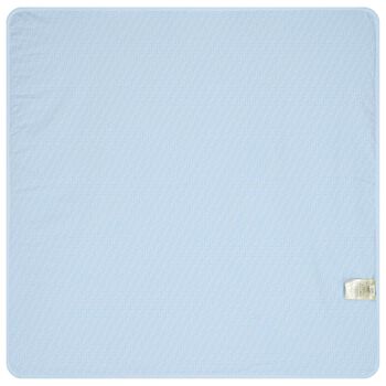 Baby Boys Blue Teddy Bear Logo Blanket