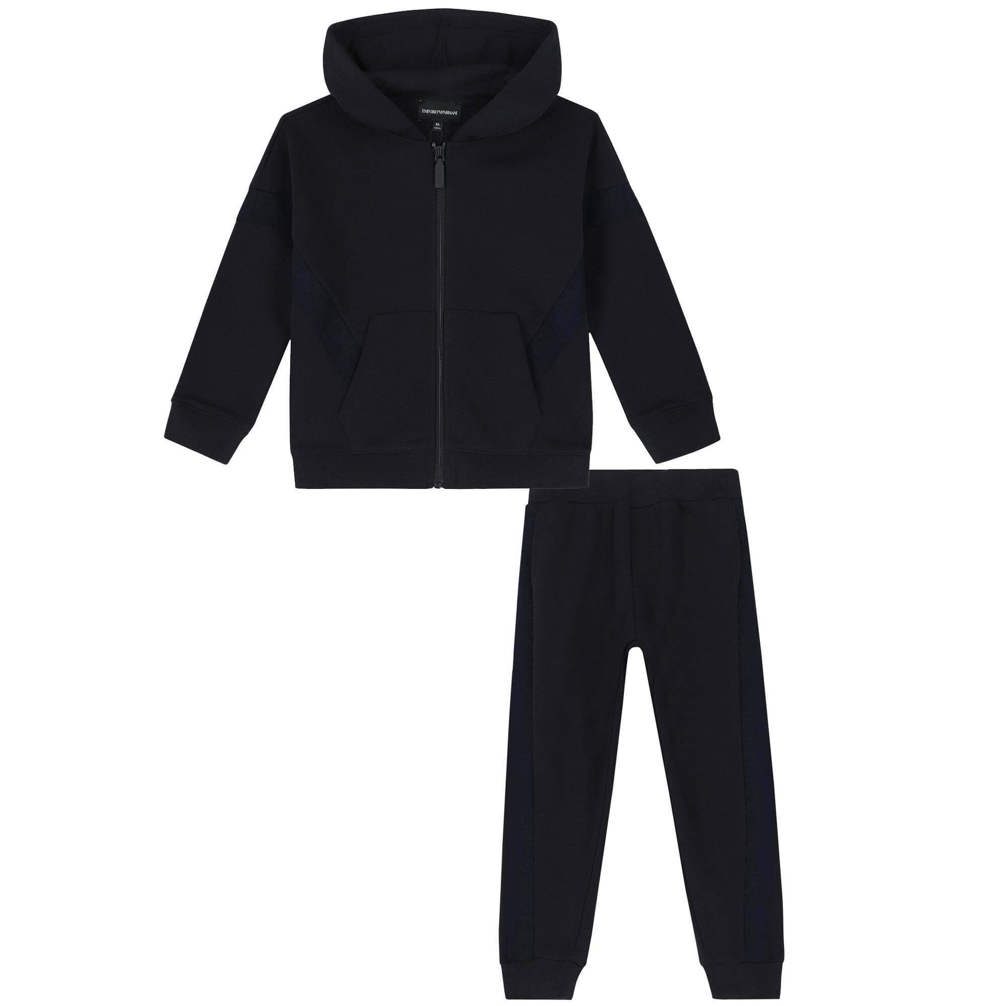 Emporio Armani Boys Navy Logo Tracksuit Junior Couture UK
