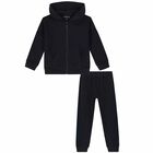 Boys Navy Logo Tracksuit, 1, hi-res