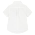 Baby Boys White & Pink Striped Shorts Set, 1, hi-res