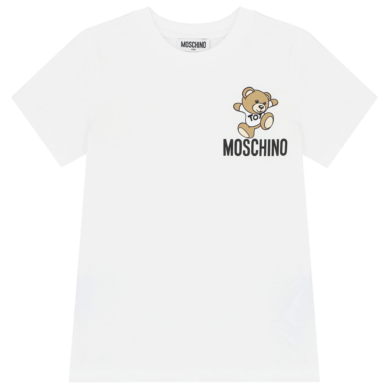White Teddy Bear Logo T-Shirt, 1, hi-res image number null