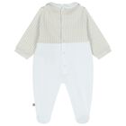 Baby Boys Blue Logo Babygrow, 2, hi-res