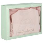 Baby Girls Pink Angel Wings Babygrow Set, 2, hi-res