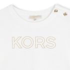 Girls White Logo T-Shirt, 1, hi-res