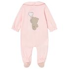 Baby Girls Pink Teddy Bear Babygrow Set, 2, hi-res