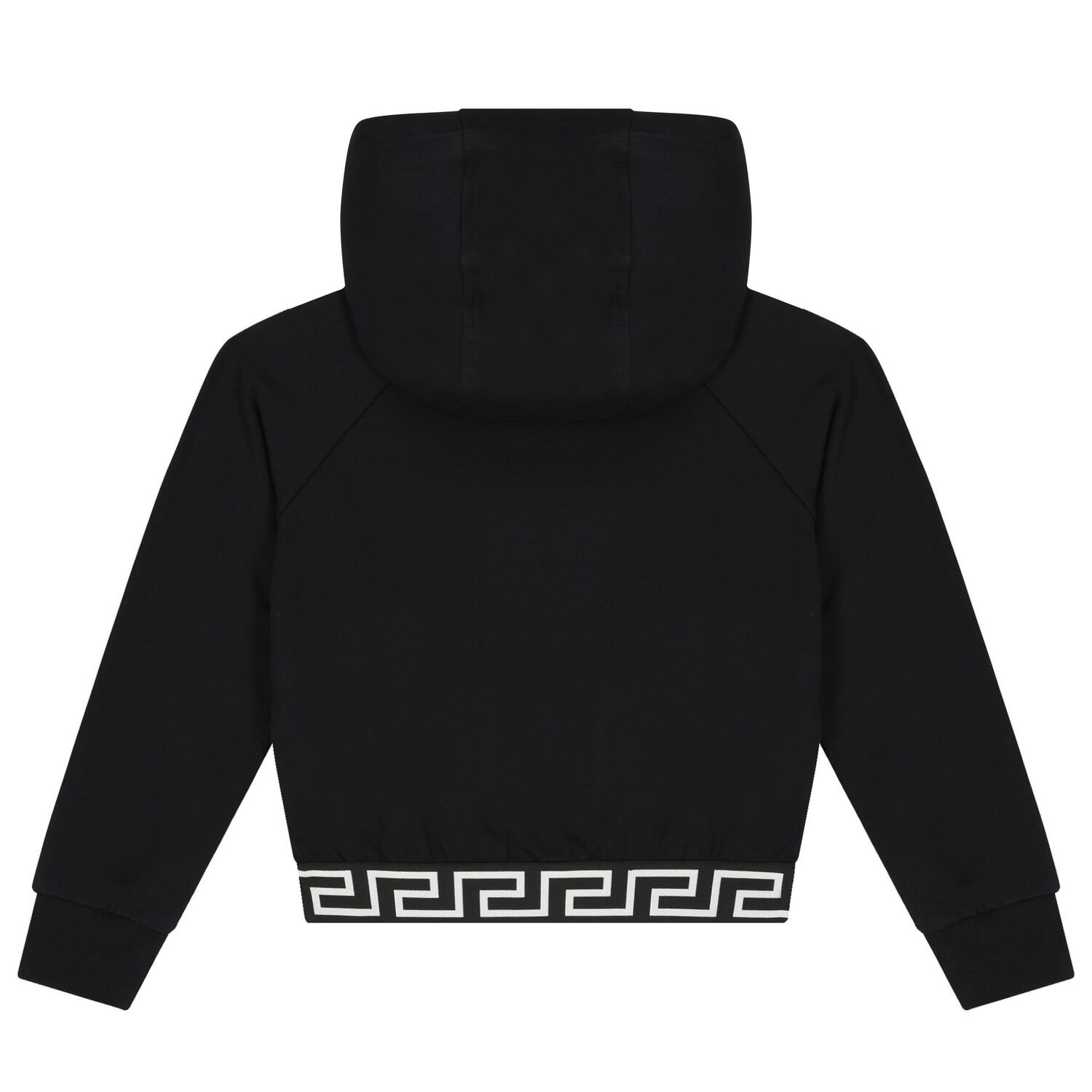 Girls Black & White Medusa Hooded Zip Up Top, 1, hi-res image number null