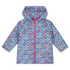 Girls Blue Heart Puffer Jacket, 1, hi-res