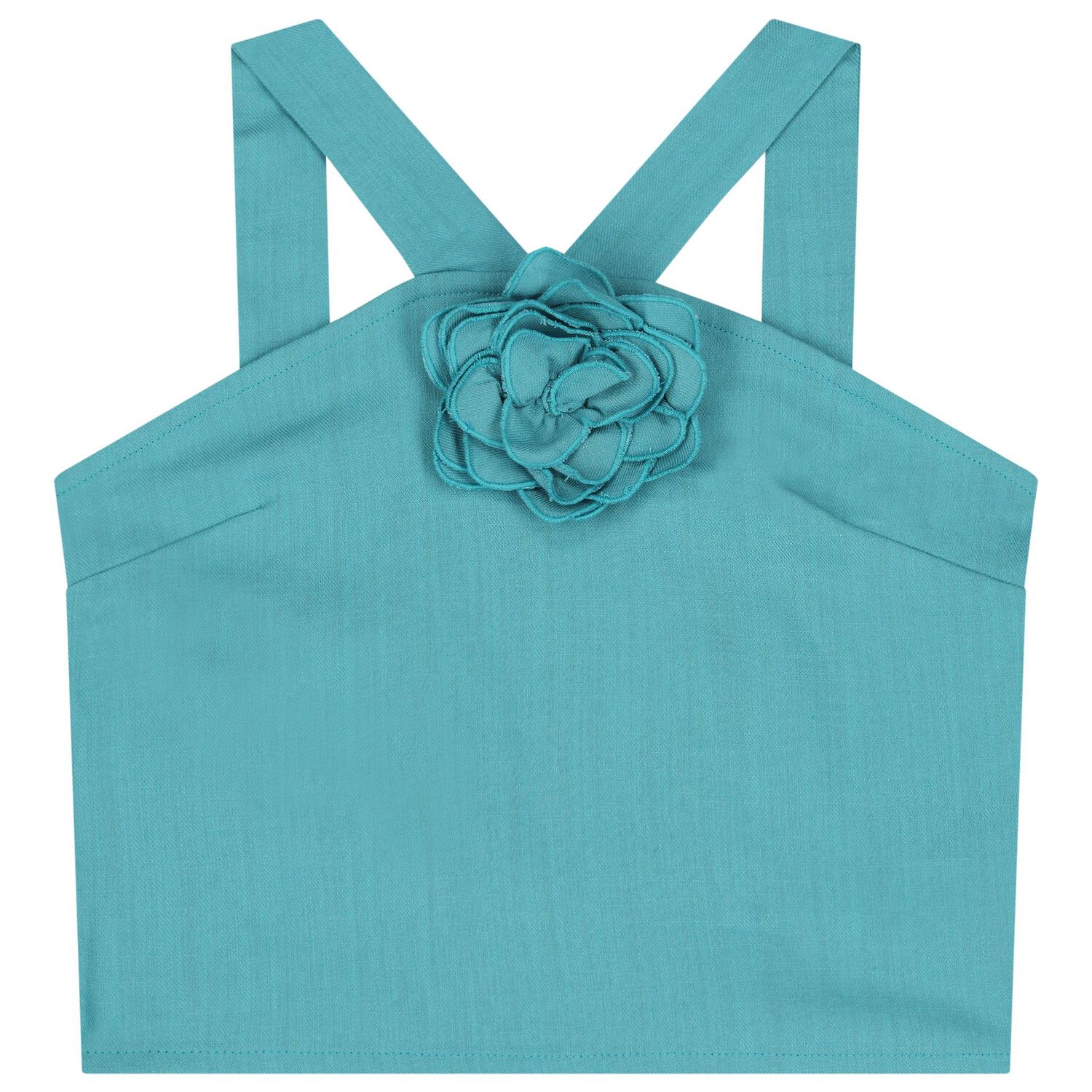 Girls Blue Flower Shorts Set, 1, hi-res