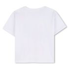 Girls White Pink Unicorn Flamingo T-Shirt, 1, hi-res