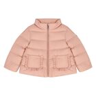 Younger Girls Pink Logo Puffer Jacket, 1, hi-res