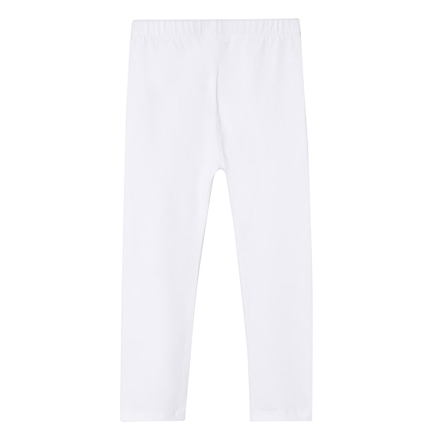 Girls White Logo Leggings, 3, hi-res