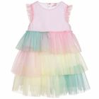 Girls Rainbow Tulle Dress, 1, hi-res