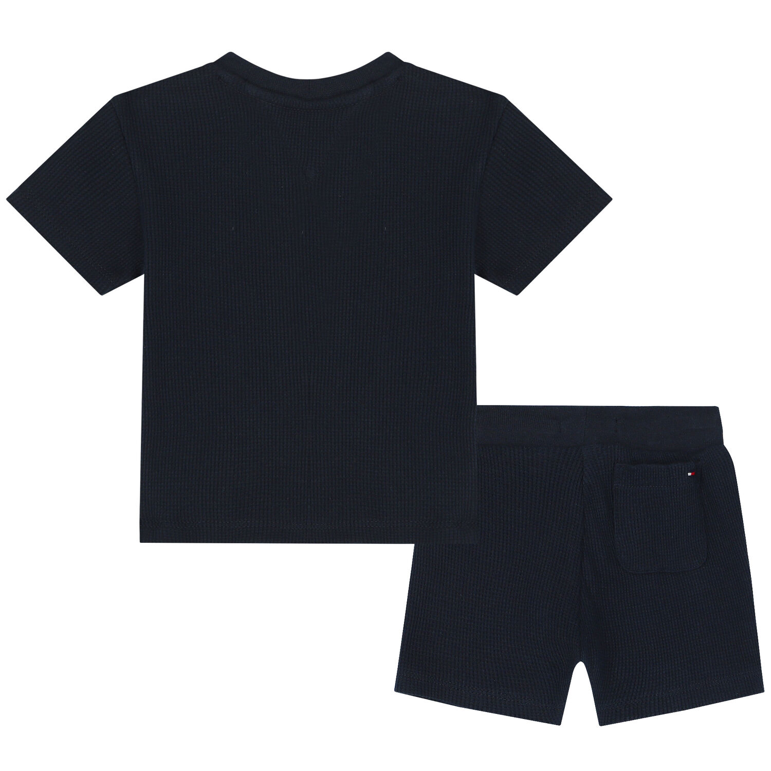 Baby Boys Navy Blue Logo Shorts Set, 1, hi-res
