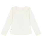 Girls Ivory Long Sleeve Top, 1, hi-res