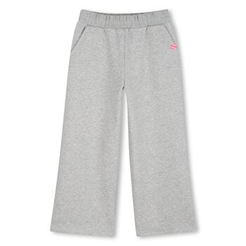 Girls Grey Wide Leg Joggers