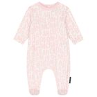 Baby Girls Ivory & Pink Logo Babygrow Gift Set, 1, hi-res