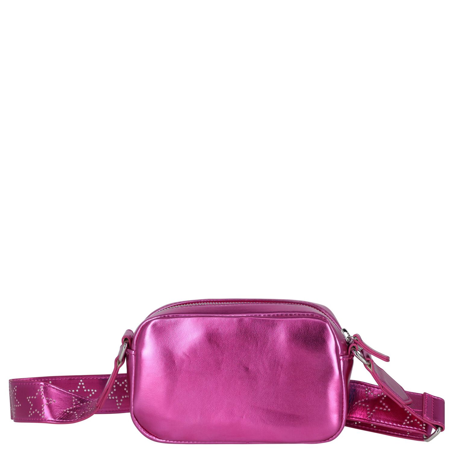 Girls Metallic Pink & Blue Faux Leather Bag, 1, hi-res