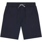 Boys White & Navy Striped Shorts Set, 2, hi-res