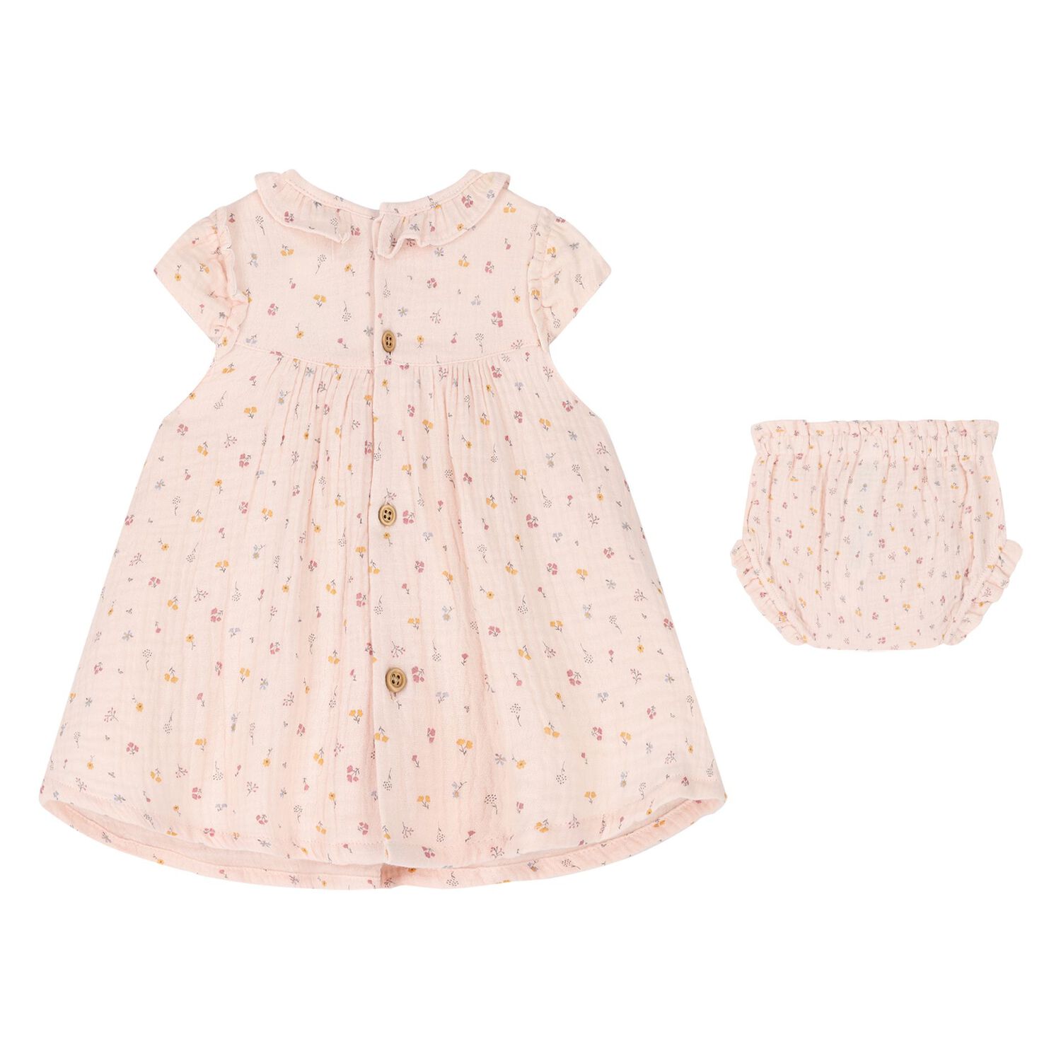 Baby Girls Pink Floral Dress Set, 1, hi-res