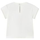 Younger Girls White T-Shirt, 1, hi-res