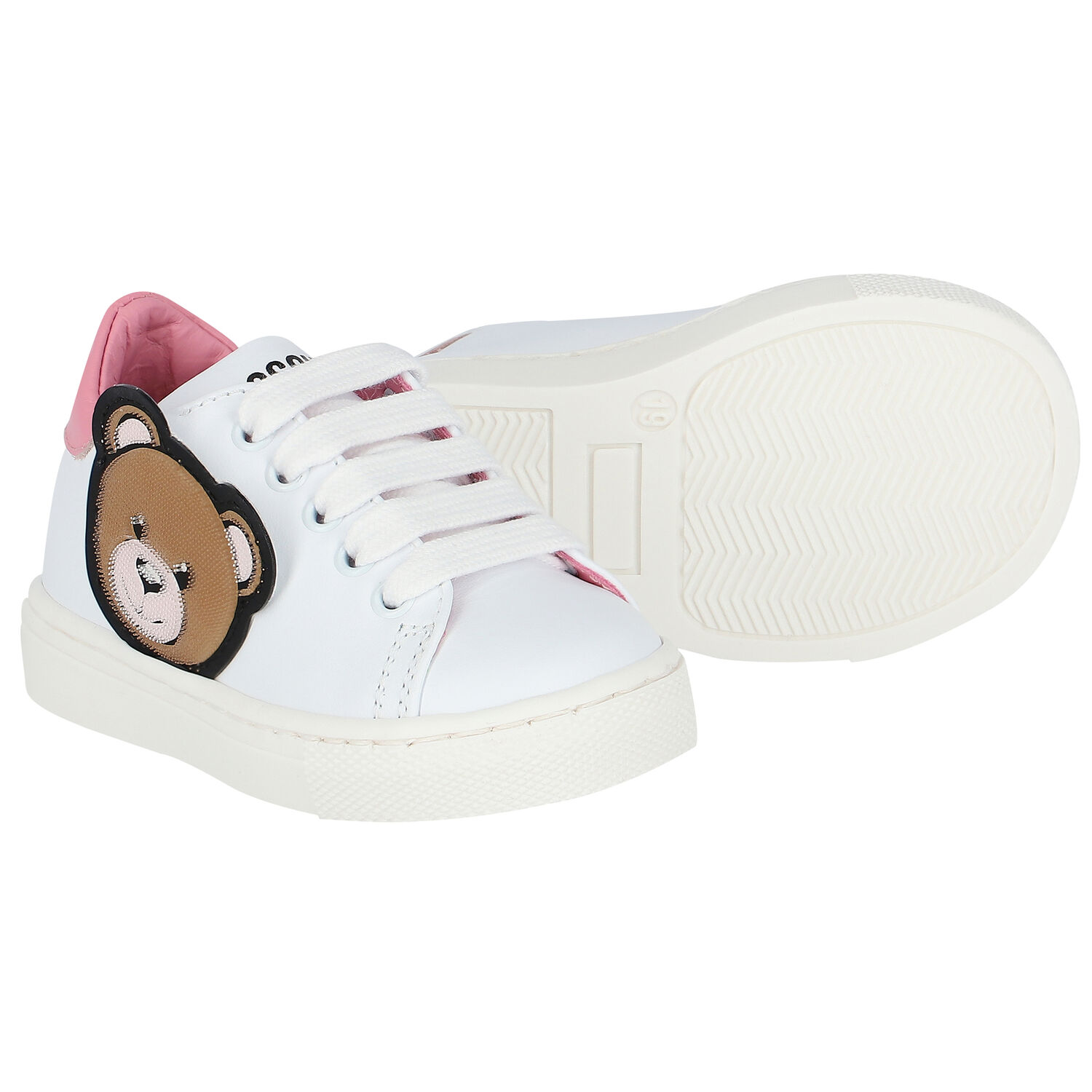 White Teddy Bear Trainers, 1, hi-res