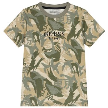 Boys Beige Logo T-Shirt