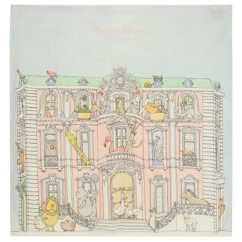 Blue & Pink Monceau Swaddle Carré Baby Blanket
