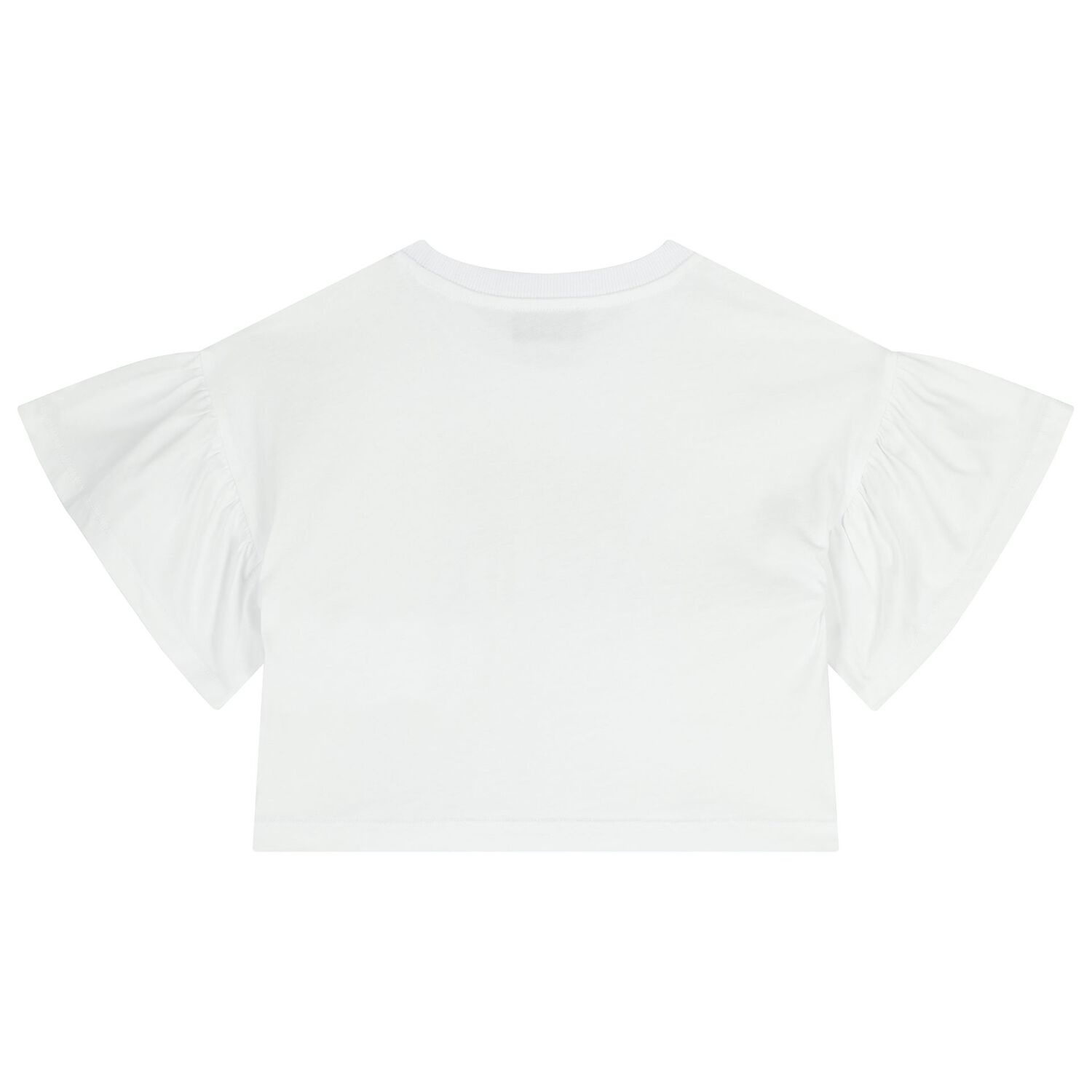 Girls White Teddy Bear Logo T-Shirt, 1, hi-res