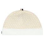 Beige & White Monogram Babygrow & Hat Set, 1, hi-res