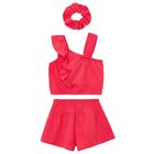 Girls Red Shorts Set, 2, hi-res