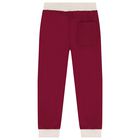 Boys Burgundy Logo Joggers, 1, hi-res