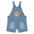 Baby Boys Blue Denim Dungaree Set, 2, hi-res