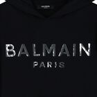 Black Logo Hooded Top, 1, hi-res