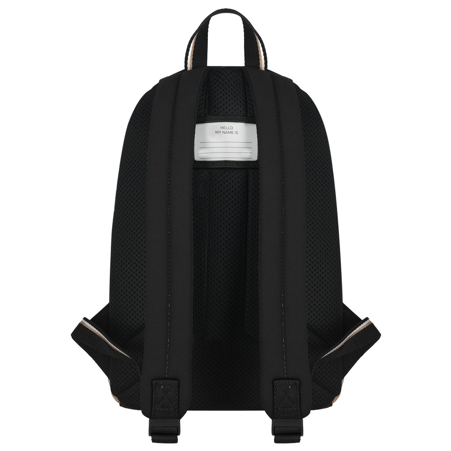 Younger Boys Black & Beige Logo Backpack ( 42cm ) , 1, hi-res
